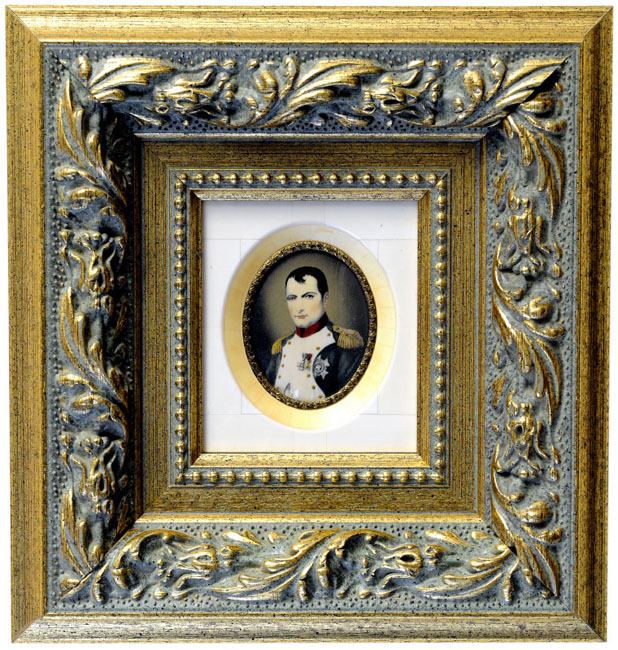 A. DELAVOCHÉ. Miniature peinte sur une plaque ovale en ivoire. 19ème siècle.