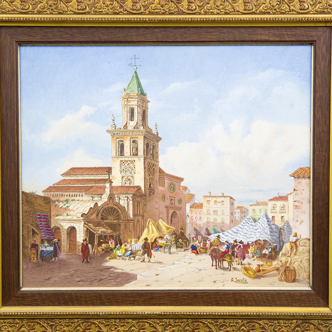 A. JEUTE. Óleo sobre tablet. "Omnium Sanctorum". A. JEUTE. Óleo sobre tablet. "Omnium Sanctorum".