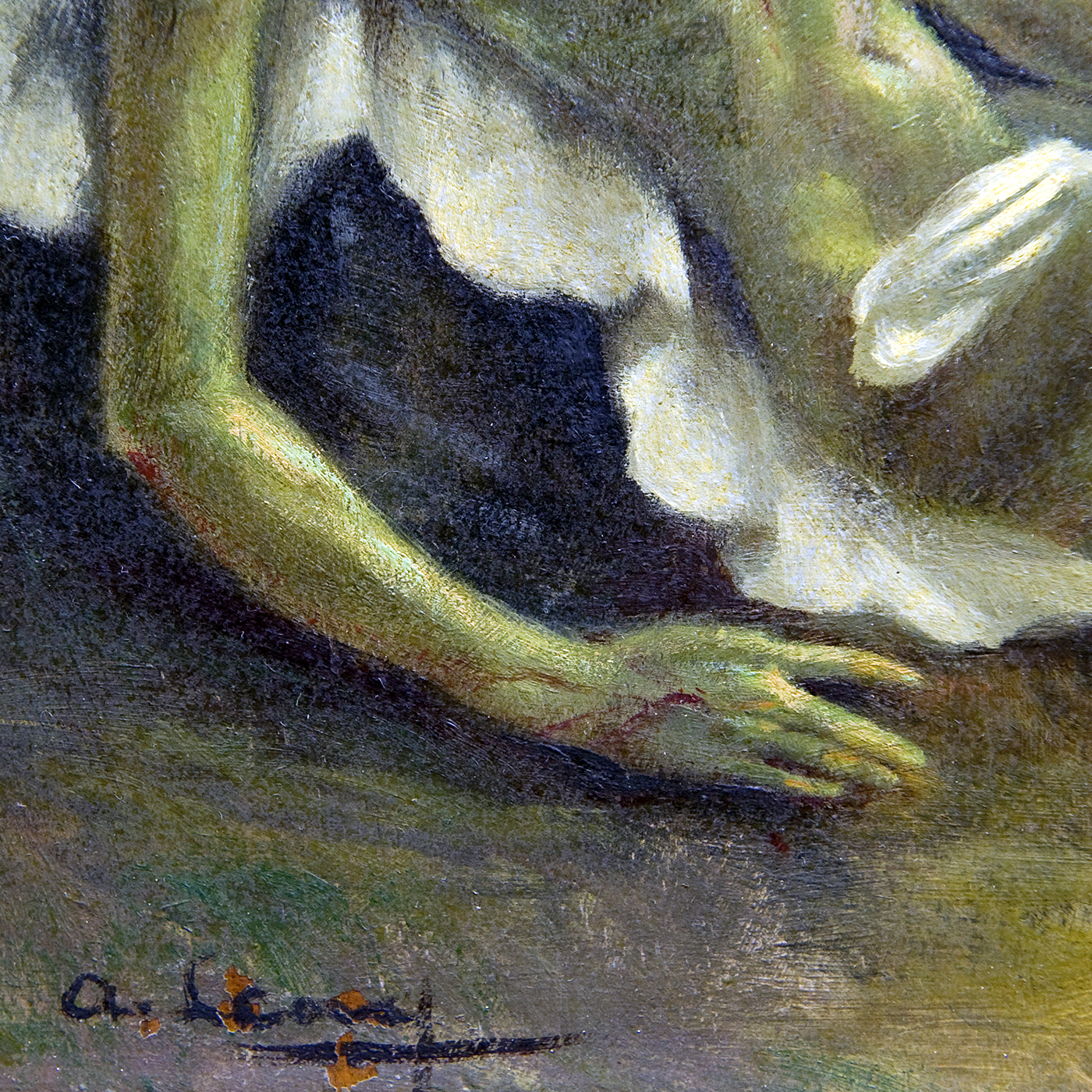 A. SCARAY. Óleo sobre tabla. "Piedad". A. SCARAY. Óleo sobre tabla. "Piedad".