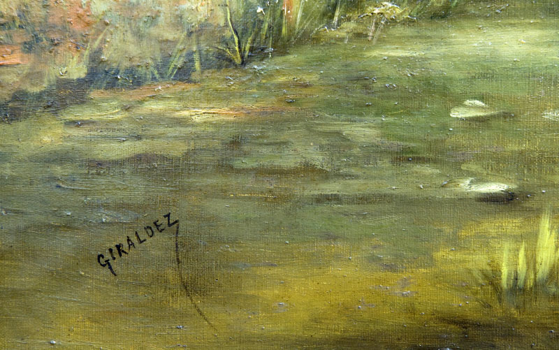 ADOLFO GIRÁLDEZ PEÑALVER. Óleo sobre lienzo. ""Paisaje urbano" ADOLFO GIRÁLDEZ PEÑALVER. Óleo sobre lienzo. ""Paisaje urbano"