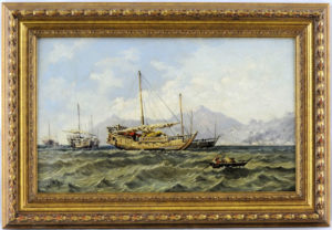 ADOLFO GIRÁLDEZ PEÑALVER. Óleo sobre tabla. ""Marina"