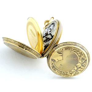 ALBERT LAVALLEE (GENEVA). Reloj de Bolsillo para Dama, saboneta y remontoir. Ca. 1860.