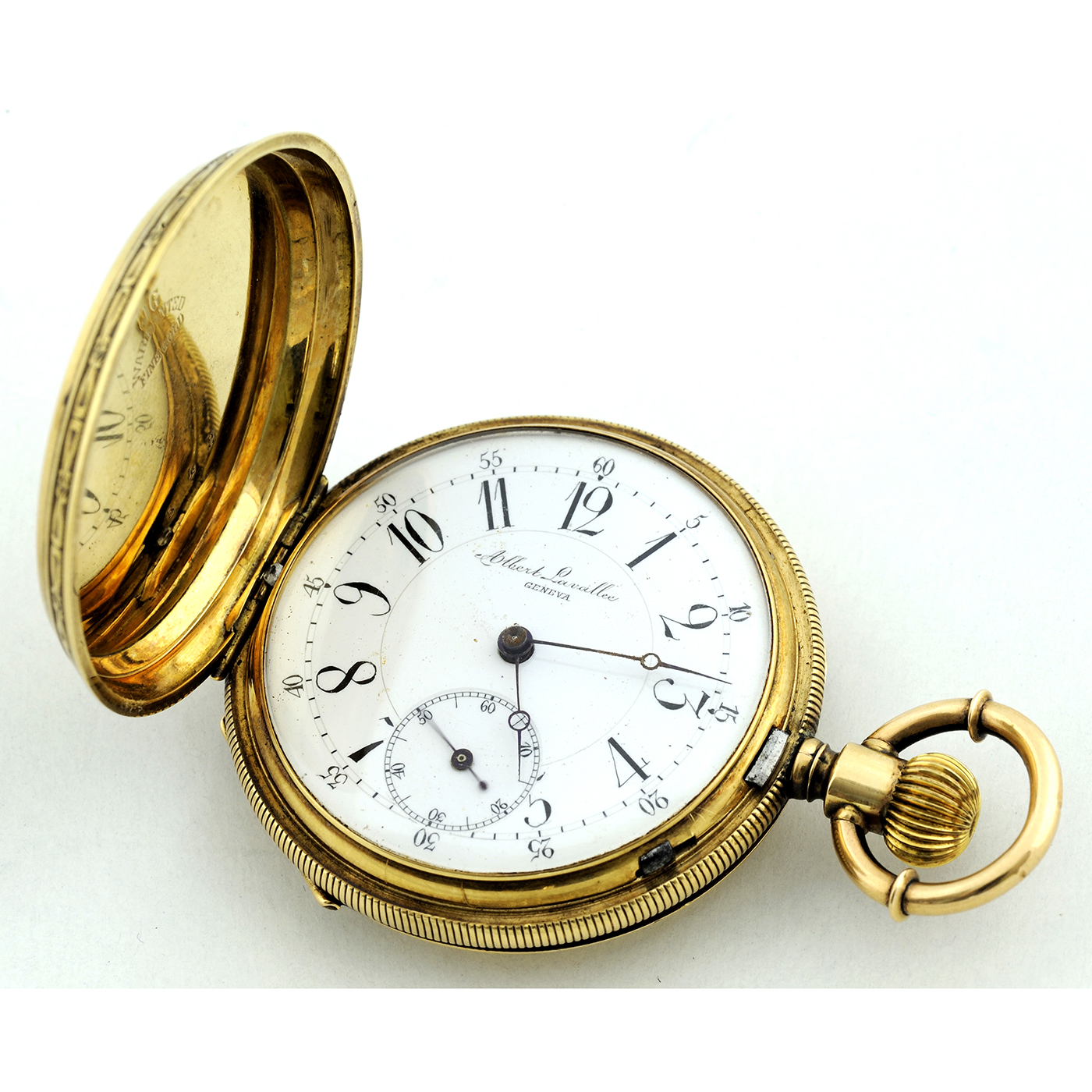 ALBERT LAVALLEE (GENEVA). Reloj de Bolsillo para Dama, saboneta y remontoir. Ca. 1860.