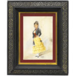 Alonso Lucena 水彩画 額装済み Art Auctions - ALONSO PÉREZ. Watercolor on cardboard. 