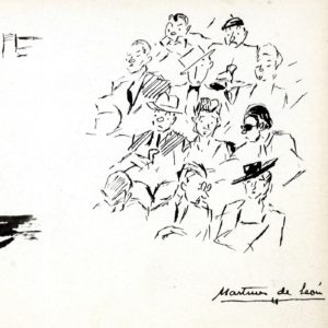 ANDRÉS MARTÍNEZ DE LEÓN. Dibujo a plumilla. ""Escenas taurinas""