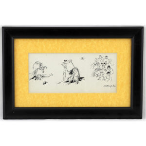 ANDRÉS MARTÍNEZ DE LEÓN. Dibujo a plumilla. ""Escenas taurinas""
