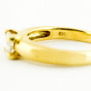 Anillo Solitario en Oro de 18k con Diamante Natural Talla Brillante de 0,55 ct. (I-J/SI2).