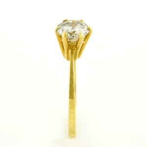 Anillo Solitario en Oro de 18k con Diamante Natural Talla Brillante de 0,98 ct. (I-J/SI2).