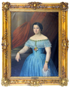 ANTONIO MARÍA ESQUIVEL Y SUÁREZ DE URBINA. Óleo Sobre lienzo. "Retrato de Matilde Díaz"