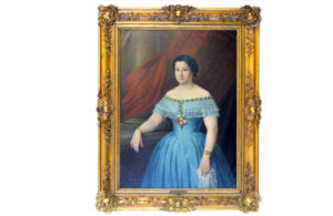 ANTONIO MARÍA ESQUIVEL Y SUÁREZ DE URBINA. Óleo Sobre lienzo. "Retrato de Matilde Díaz"