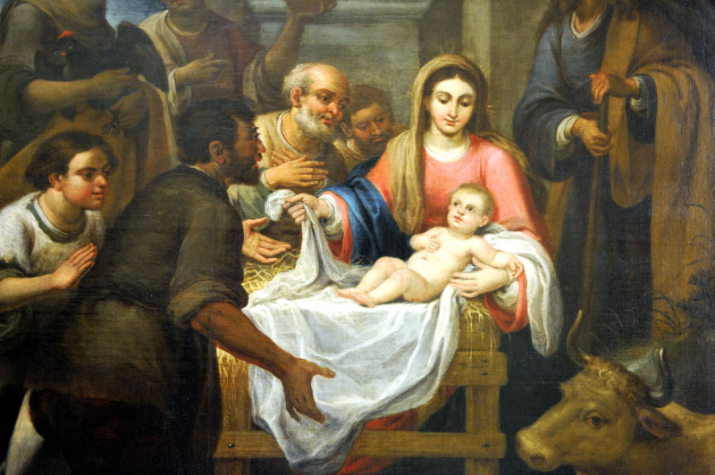 Atribuido al TALLER DE MURILLO. Óleo sobre lienzo. “Adoración de los pastores” Atribuido al TALLER DE MURILLO. Óleo sobre lienzo. “Adoración de los pastores”
