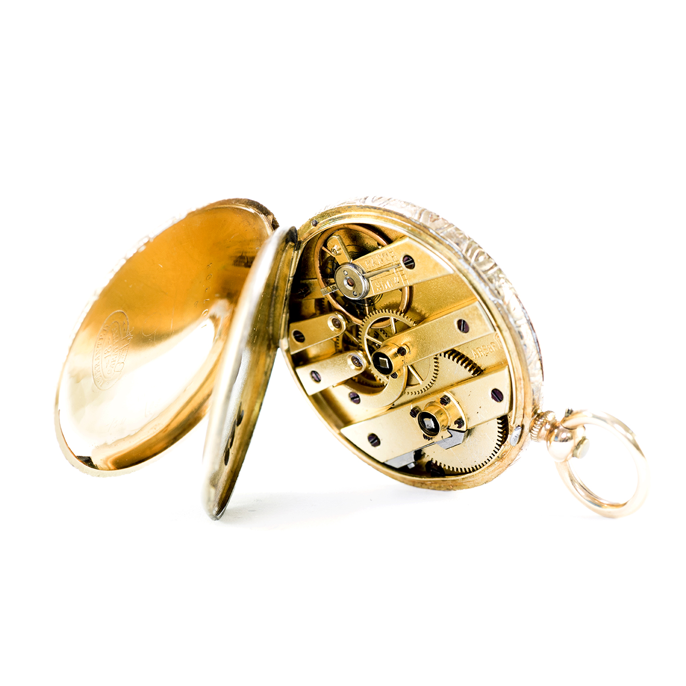 AUGUSTE ROBERT STAUFFER & FILS (ARS&F). Reloj de Colgar, lepine. Suiza, Ca. 1880. AUGUSTE ROBERT STAUFFER & FILS (ARS&F). Reloj de Colgar, lepine. Suiza, Ca. 1880.