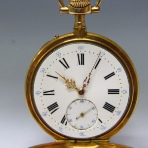 B. HAAS (Geneve y París). Reloj de bolsillo, lepine y remontoir. Suiza, ca. 1860.