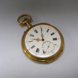 B. HAAS (Geneve y París). Reloj de bolsillo, lepine y remontoir. Suiza, ca. 1860.