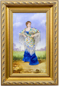 B. LUCIEN. (La Cartuja -Pickman). Placa de Porcelana.