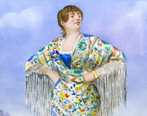 B. LUCIEN. (La Cartuja -Pickman). Placa de Porcelana.