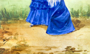 B. LUCIEN. (La Cartuja -Pickman). Placa de Porcelana.