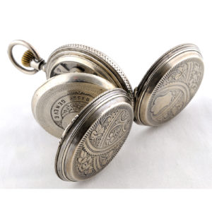 BASSY GENEVE. Reloj de bolsillo para caballero, saboneta y remontoir. Ca. 1880
