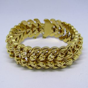 Brazalete Ancho en Oro "Años 60". 18k. 74,20 gr.