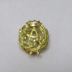 Broche de Solapa en Oro 18k, con Escudo de Arquitectura