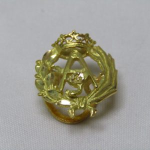Broche de Solapa en Oro 18k, con Escudo de Arquitectura