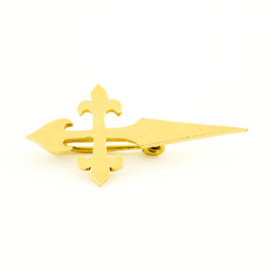 Broche en Oro de 18k de Cruz de Santiago