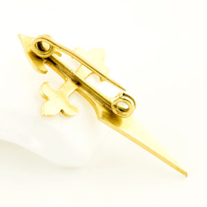 Broche en Oro de 18k de Cruz de Santiago