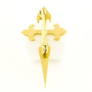 Broche en Oro de 18k de Cruz de Santiago