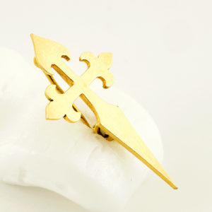 Broche en Oro de 18k de Cruz de Santiago
