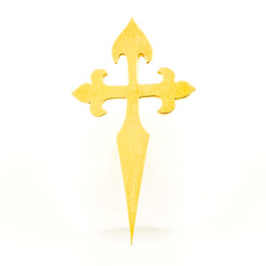 Broche en Oro de 18k de Cruz de Santiago