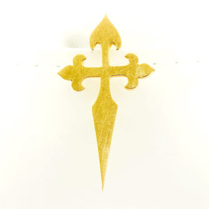 Broche en Oro de 18k de Cruz de Santiago