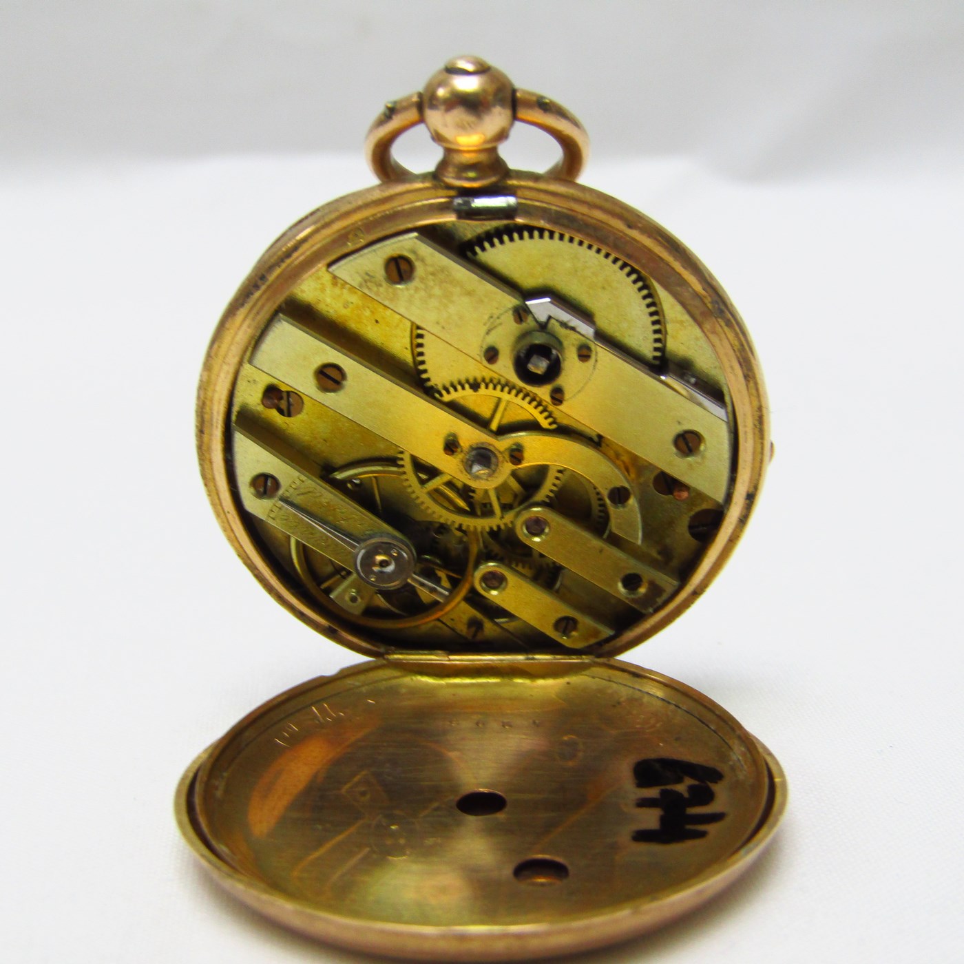 C.F. Reloj Suizo de colgar lepine. Suiza, ca. 1900. C.F. Reloj Suizo de colgar lepine. Suiza, ca. 1900.