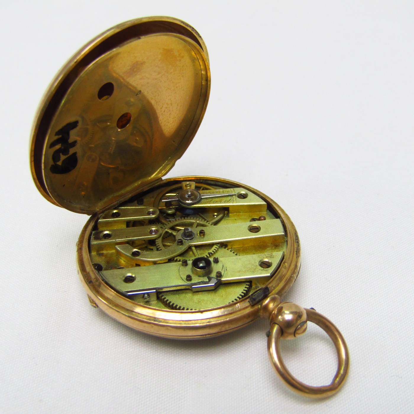 C.F. Reloj Suizo de colgar lepine. Suiza, ca. 1900. C.F. Reloj Suizo de colgar lepine. Suiza, ca. 1900.