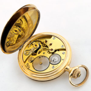 CHAVIN FILS & PROST MOREZ. Reloj de bolsillo para caballero, saboneta y remontoir. Siglo XIX