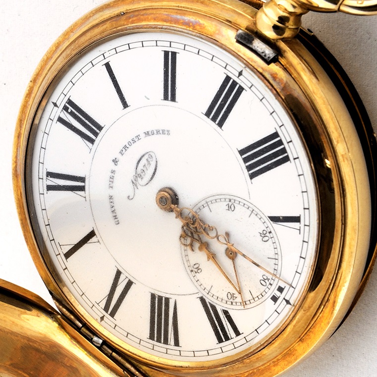 CHAVIN FILS & PROST MOREZ. Reloj de bolsillo para caballero, saboneta y remontoir. Siglo XIX CHAVIN FILS & PROST MOREZ. Reloj de bolsillo para caballero, saboneta y remontoir. Siglo XIX