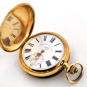 CHAVIN FILS & PROST MOREZ. Reloj de bolsillo para caballero, saboneta y remontoir. Siglo XIX