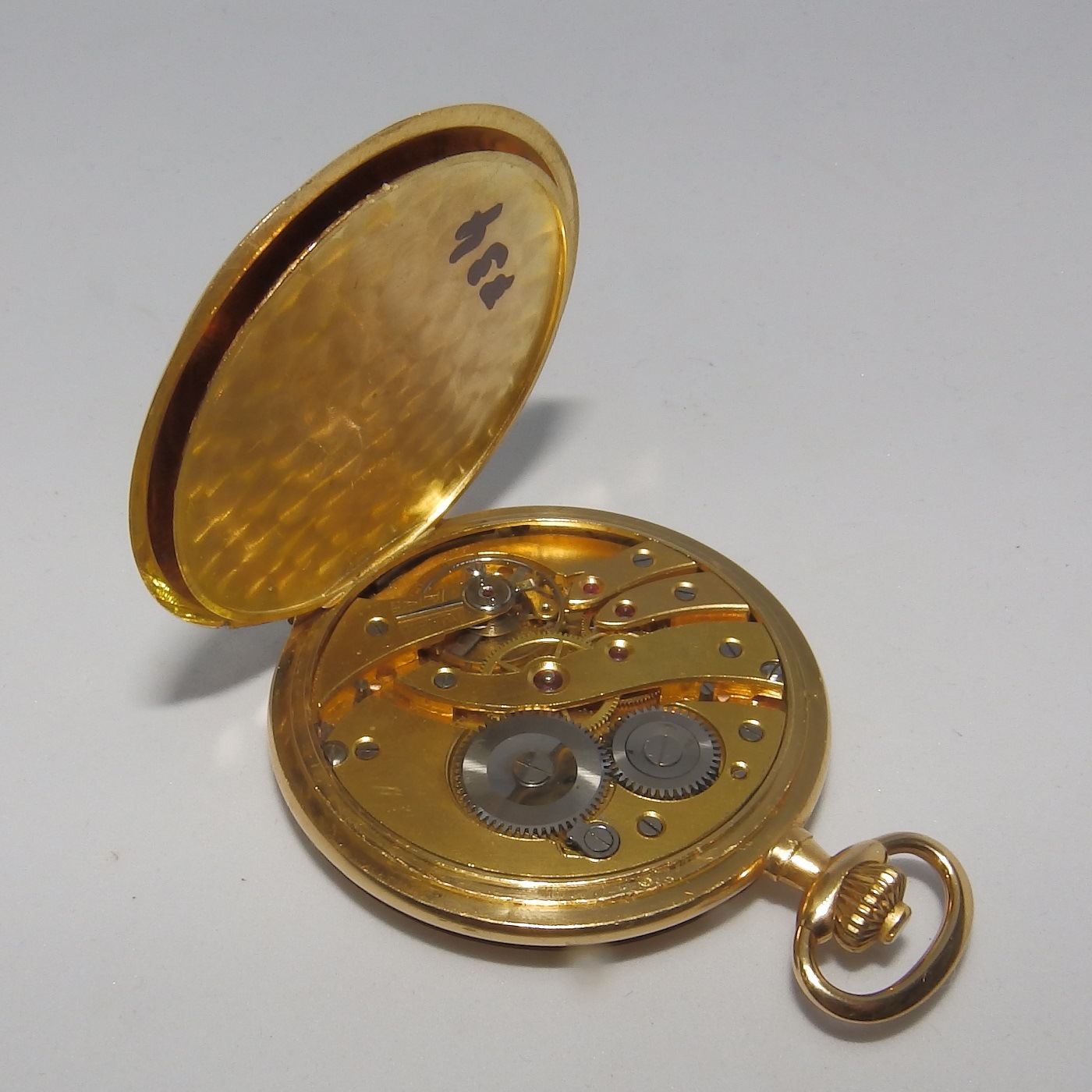 CHRONOMETRE. FG. Reloj de Bolsillo, saboneta y remontoir. Oro 18k. Suiza, Ca. 1890.