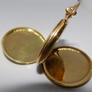CHRONOMETRE. FG. Reloj de Bolsillo, saboneta y remontoir. Oro 18k. Suiza, Ca. 1890.