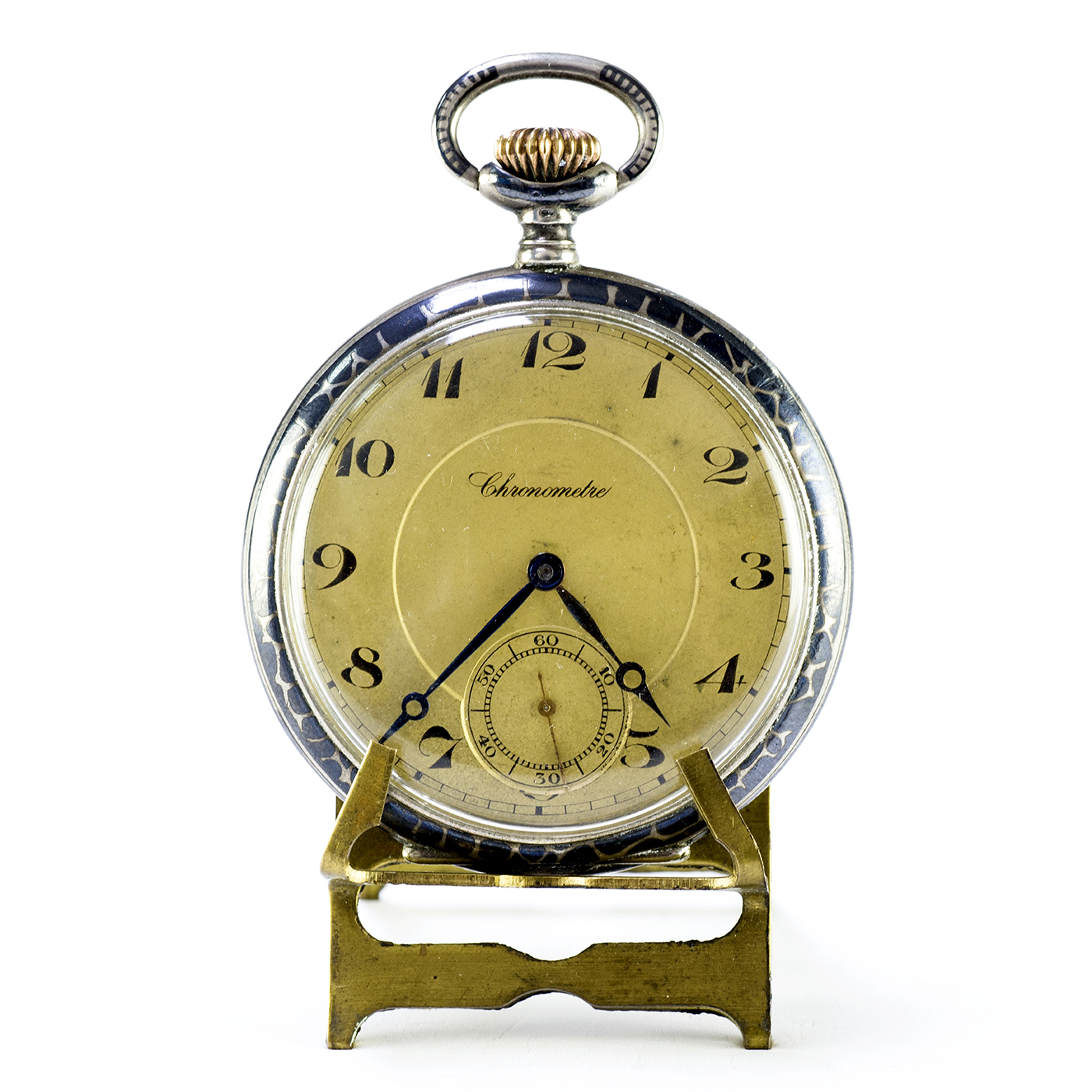 CHRONOMETRE. Reloj de bolsillo, lepine y remontoir. Alemania, ca. 1900