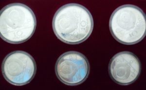 Colección de 28 monedas, en plata fina, Olimpiada Moscú 1980.