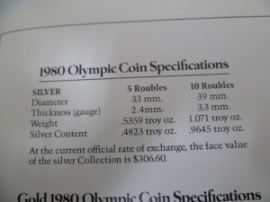 Colección de 28 monedas, en plata fina, Olimpiada Moscú 1980.