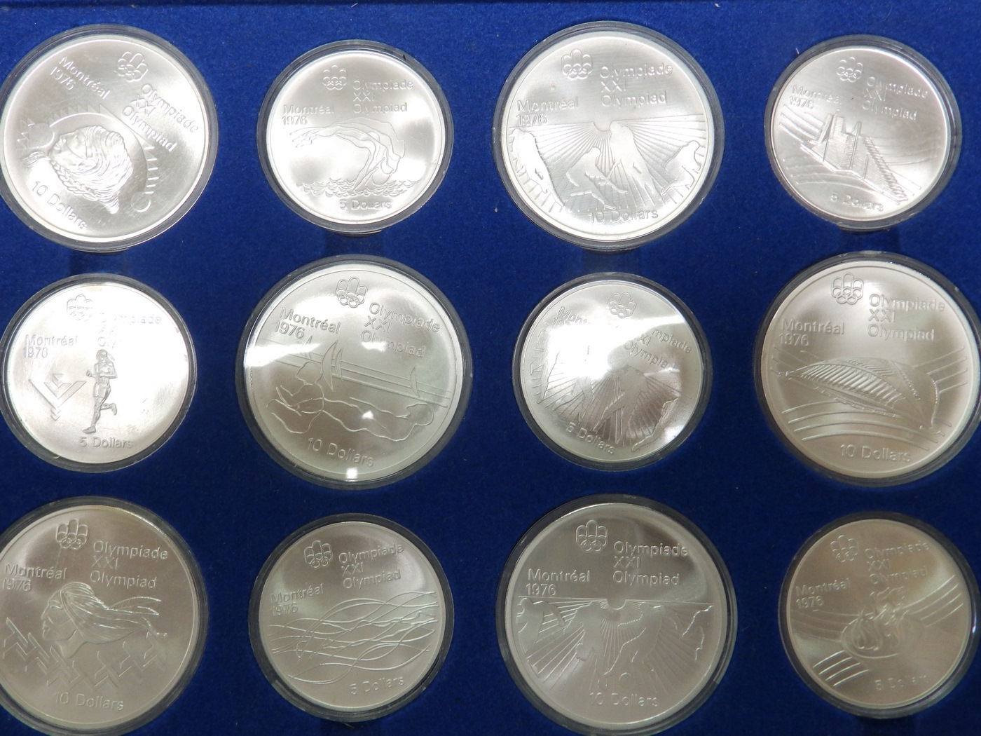 Colección de 28 Monedas Plata. Olimpiadas de Montreal (Canadá), 1976. Colección de 28 Monedas Plata. Olimpiadas de Montreal (Canadá), 1976.