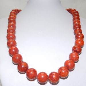 Collar de Antiguo Coral Mediterráneo. 59 cm. ~