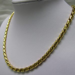 Collar de Oro Bicolor de 18k. con eslabones articulados y cierre reasón Marinero.