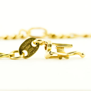 Collar de Oro tipo Cartier, y Colgante en Oro con 14 circonitas.