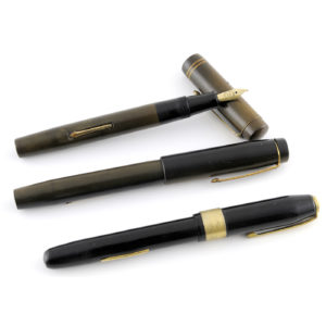 Conjunto de 3 plumas estilográficas antiguas, marca PENMAN y PENPLAS.