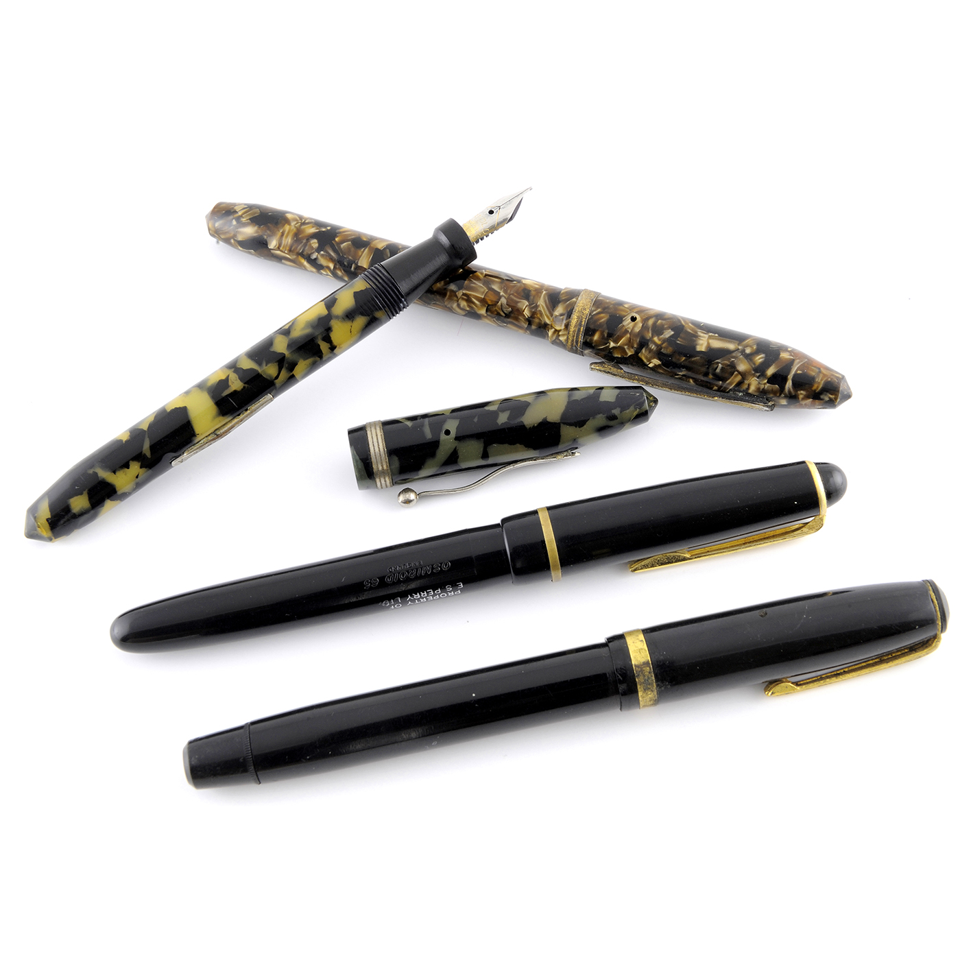 Set of 4 fountain pens. OSMIROID and ARNOLD brand.