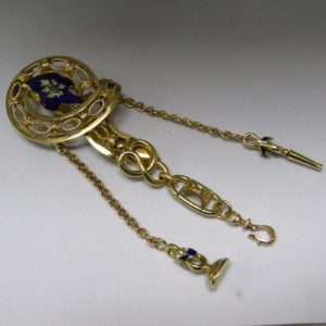 Conjunto formado por Chatelaine y reloj de bolsillo. Zarina Catalina II de Rusia. Ca. 1780.