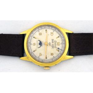 Contex UBG - Reloj Calendario con Fases Lunares, de caballero - Circa 1950