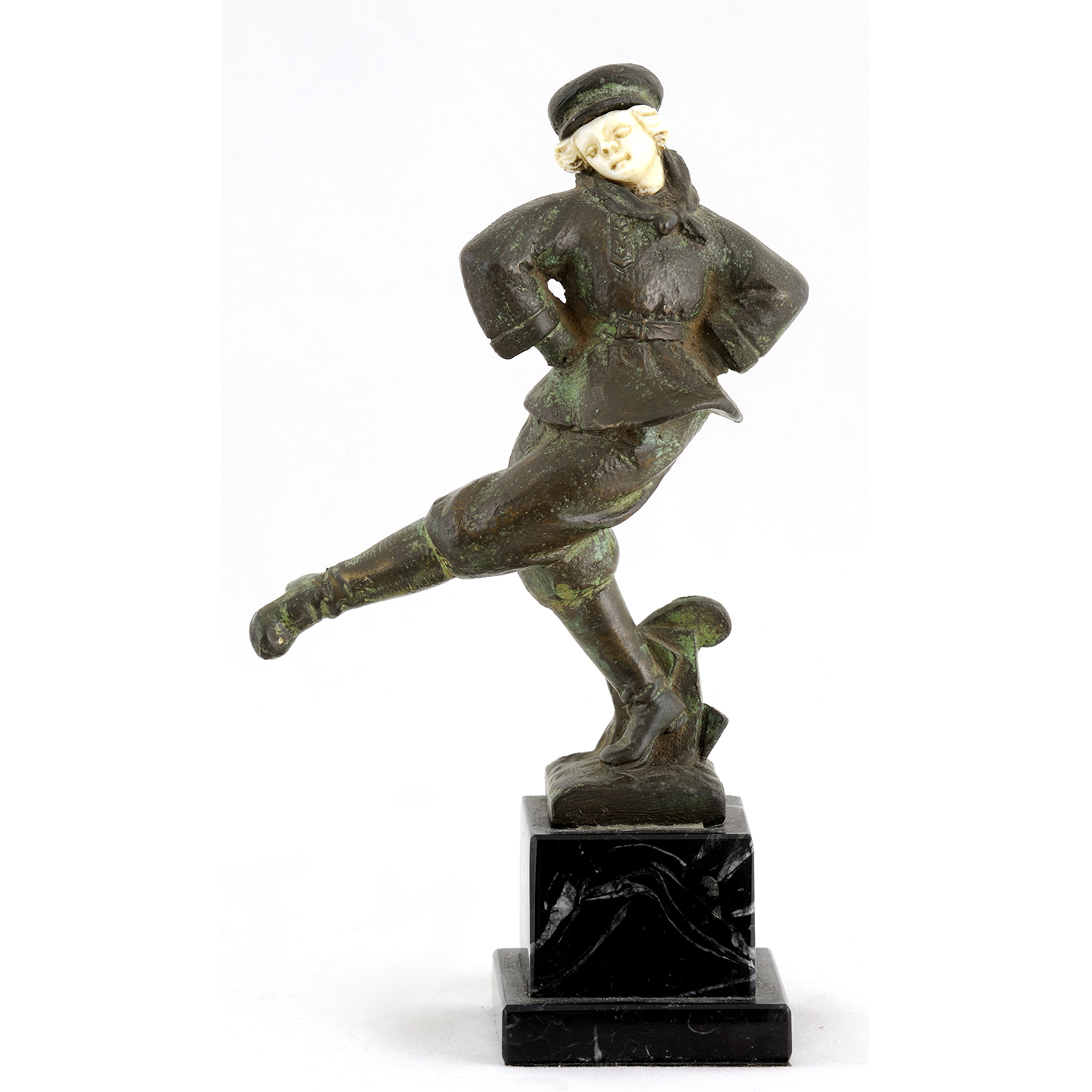 CRISOELEFANTINA EN BRONCE Y MARFIL